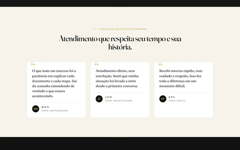 Seção 2 do site Alice Pacheco Advocacia