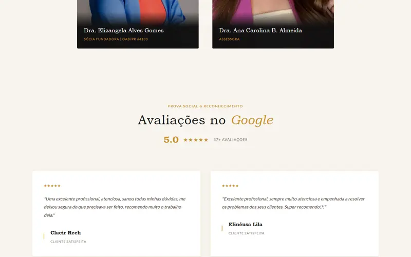 Seção 2 do site Elizangela Alves Gomes