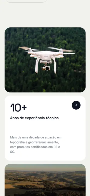 Tela 2 do site Geo Demarcação no celular: o drone e a experiência técnica em números