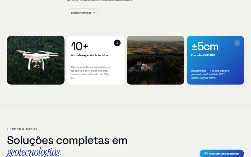 Seção 1 do site Geo Demarcação