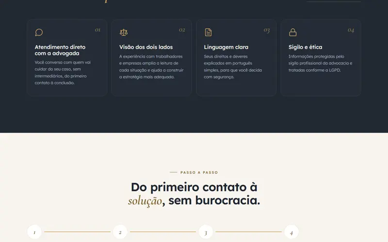 Seção 2 do site Liange Ortiz Mendes