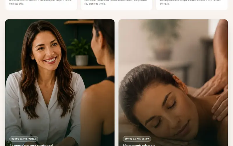 Seção 1 do site Vinhedos Saúde e Bem-Estar